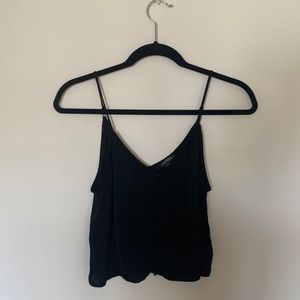 Flowy black summer crop top